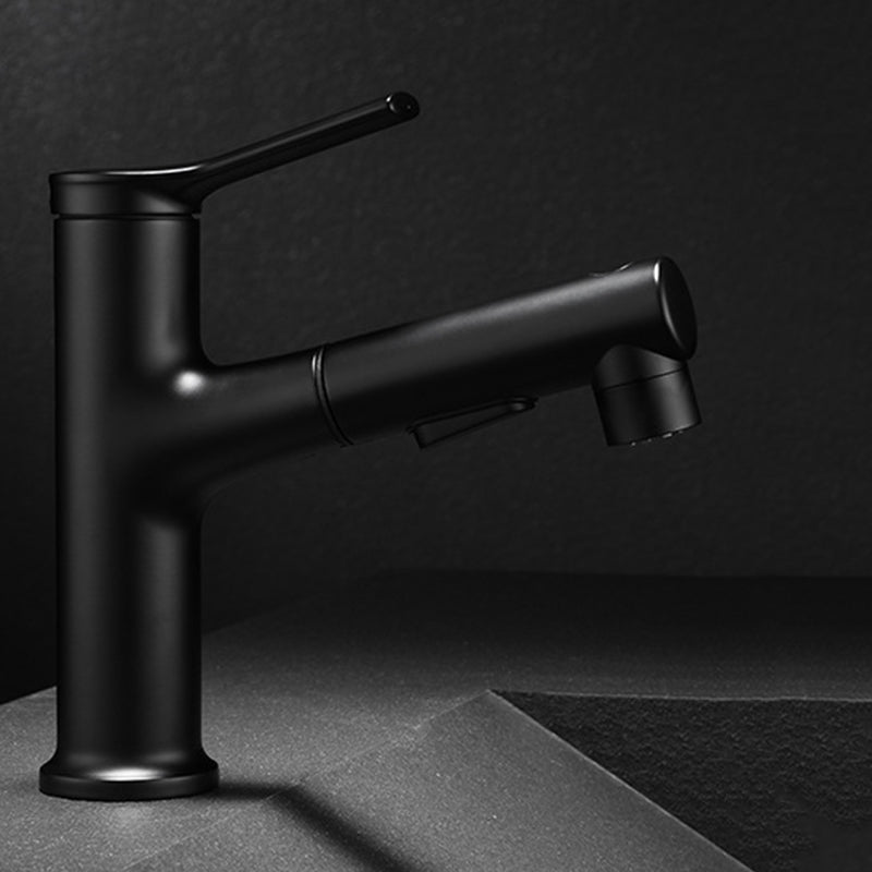 Modern Basin Faucet Copper Single Handle Low Arc Basin Faucet for Bathroom