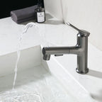 Modern Basin Faucet Copper Single Handle Low Arc Basin Faucet for Bathroom