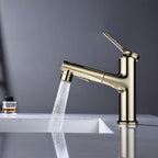 Modern Basin Faucet Copper Single Handle Low Arc Basin Faucet for Bathroom