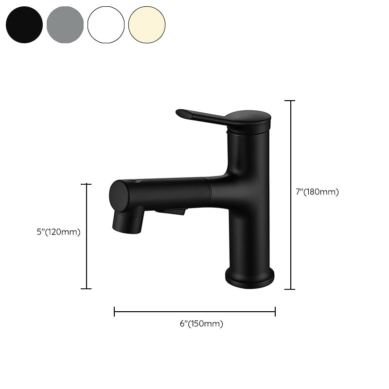 Modern Basin Faucet Copper Single Handle Low Arc Basin Faucet for Bathroom