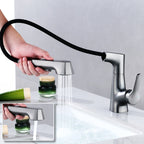 Modern Faucet Solid Copper Centerset Bathroom Faucet