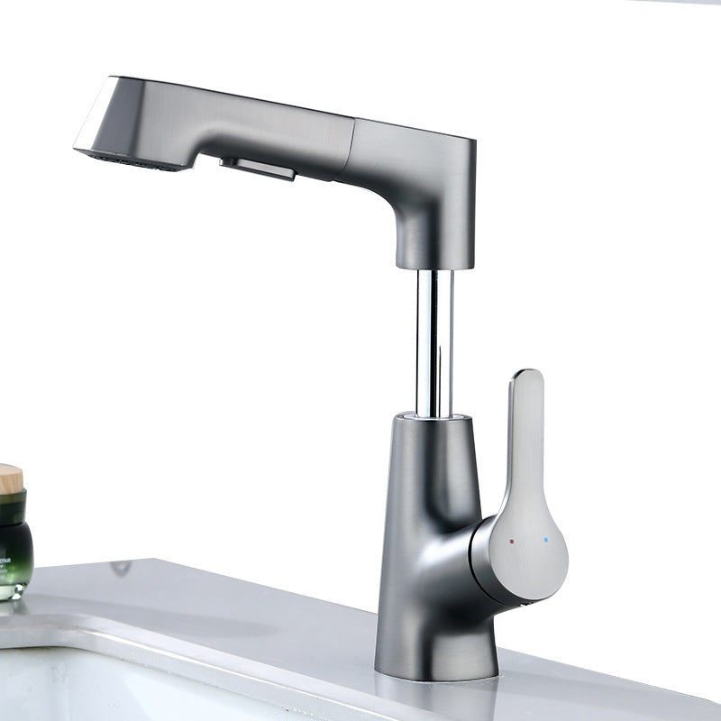 Modern Faucet Solid Copper Centerset Bathroom Faucet