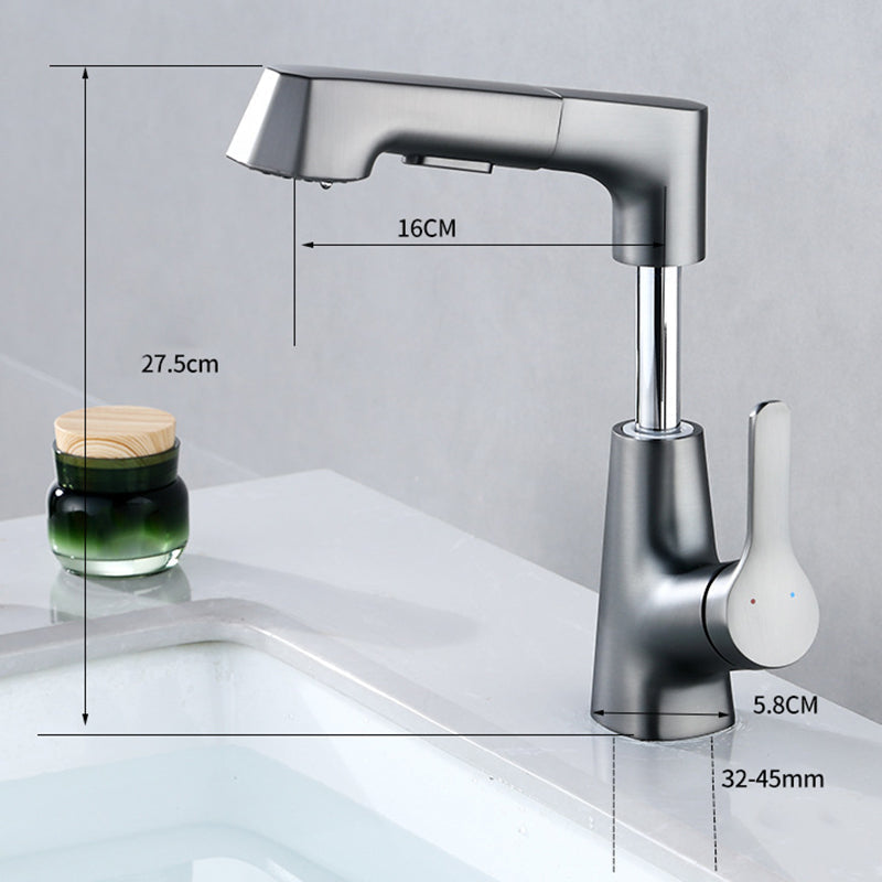 Modern Faucet Solid Copper Centerset Bathroom Faucet