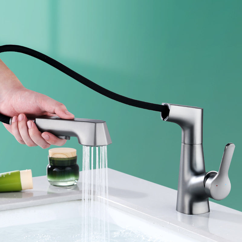 Modern Faucet Solid Copper Centerset Bathroom Faucet
