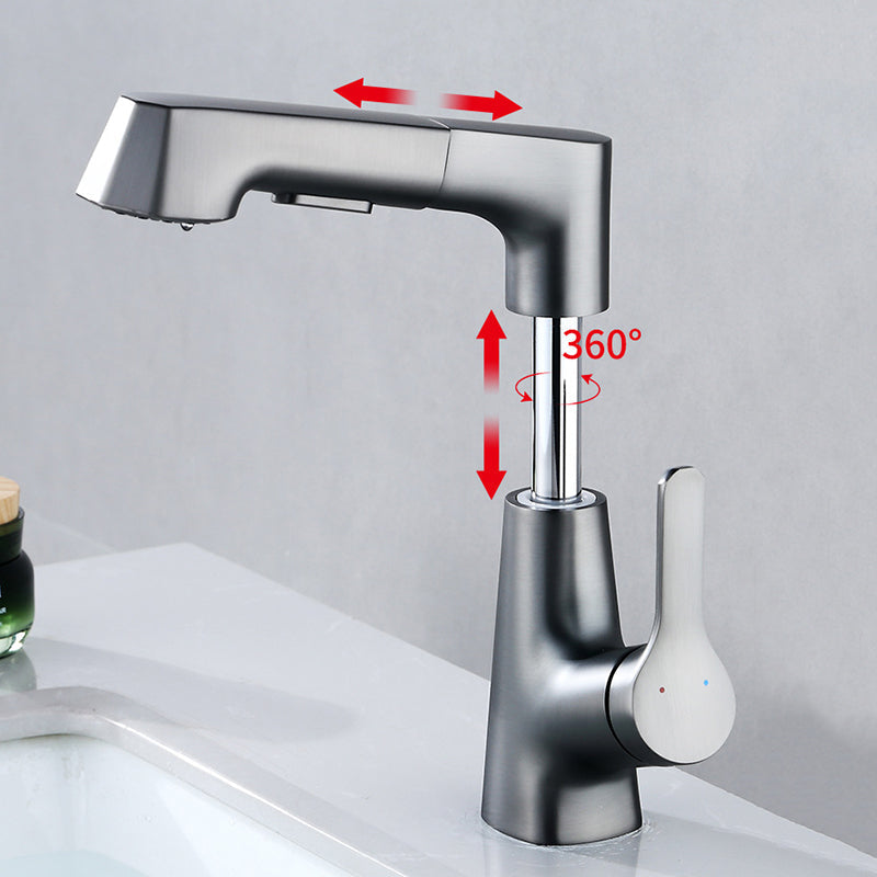 Modern Faucet Solid Copper Centerset Bathroom Faucet