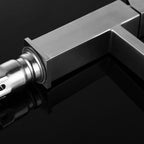 Basic sink faucet simple low arc metal centerset sink faucet for bathroom