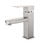 Basic sink faucet simple low arc metal centerset sink faucet for bathroom