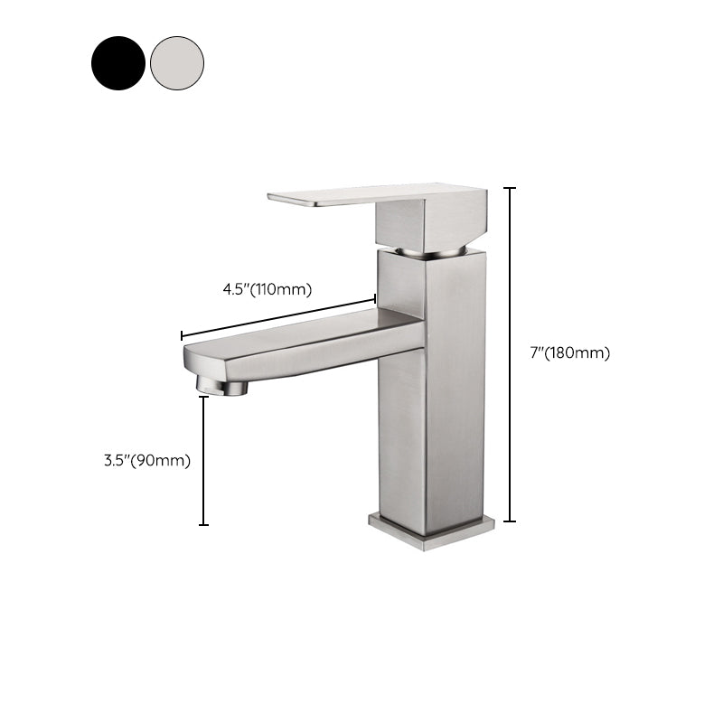 Basic sink faucet simple low arc metal centerset sink faucet for bathroom