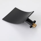 Modern Wall-Mounted Bathroom Faucet Low Arc Solid Brass Faucet