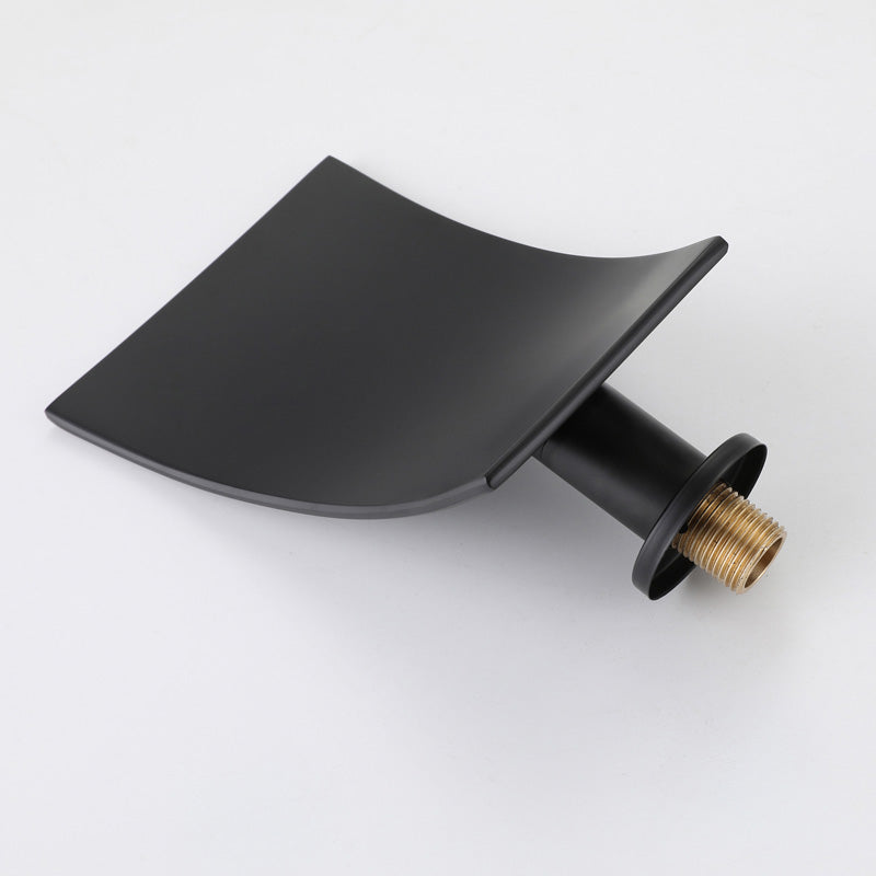 Modern Wall-Mounted Bathroom Faucet Low Arc Solid Brass Faucet