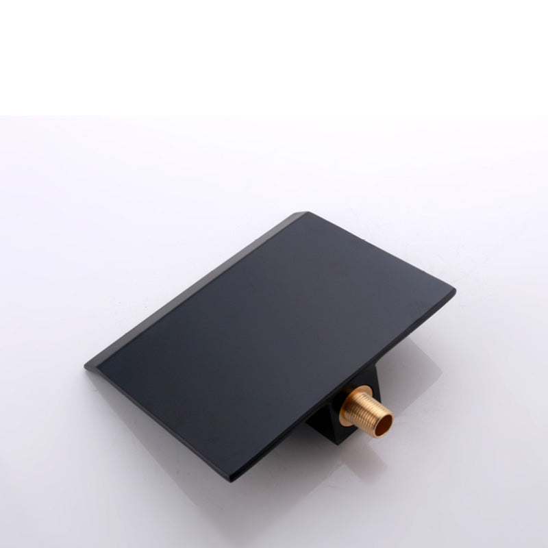 Modern Wall-Mounted Bathroom Faucet Low Arc Solid Brass Faucet