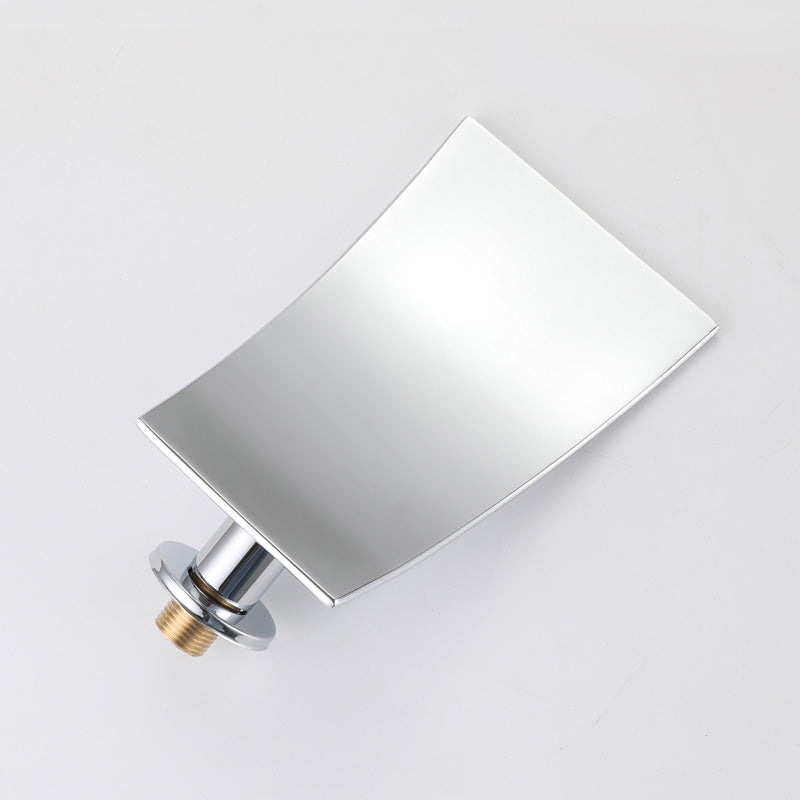 Modern Wall-Mounted Bathroom Faucet Low Arc Solid Brass Faucet