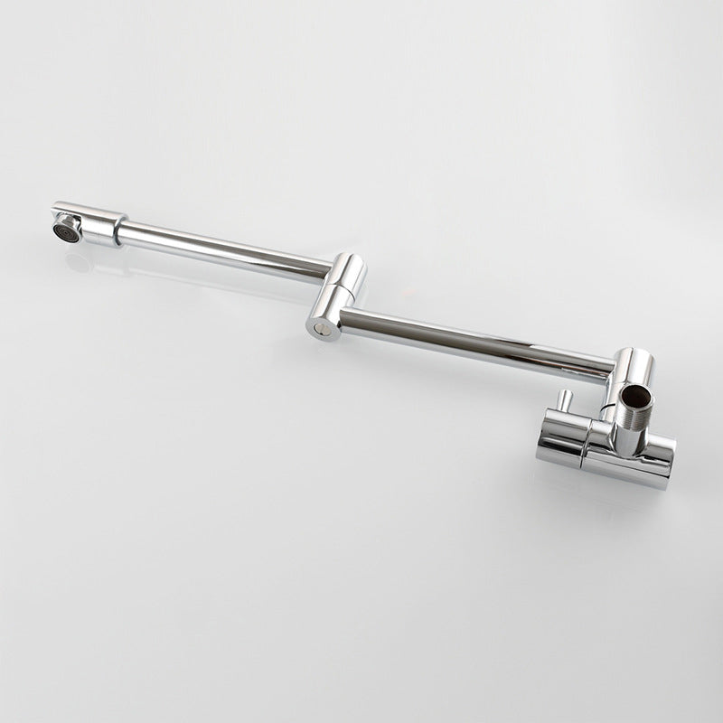 Modern Pull-down Faucet Single Handle Wall Mounted Pot Filler Low Profile 1 Holder Filler