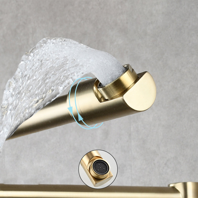 Modern Pull-down Faucet Single Handle Wall Mounted Pot Filler Low Profile 1 Holder Filler