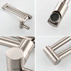Modern Pull-down Faucet Single Handle Wall Mounted Pot Filler Low Profile 1 Holder Filler