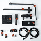 Adjustable Spray Sample Shower Combination Metal Shower Fitting Arm Shower Head with Slip Bar