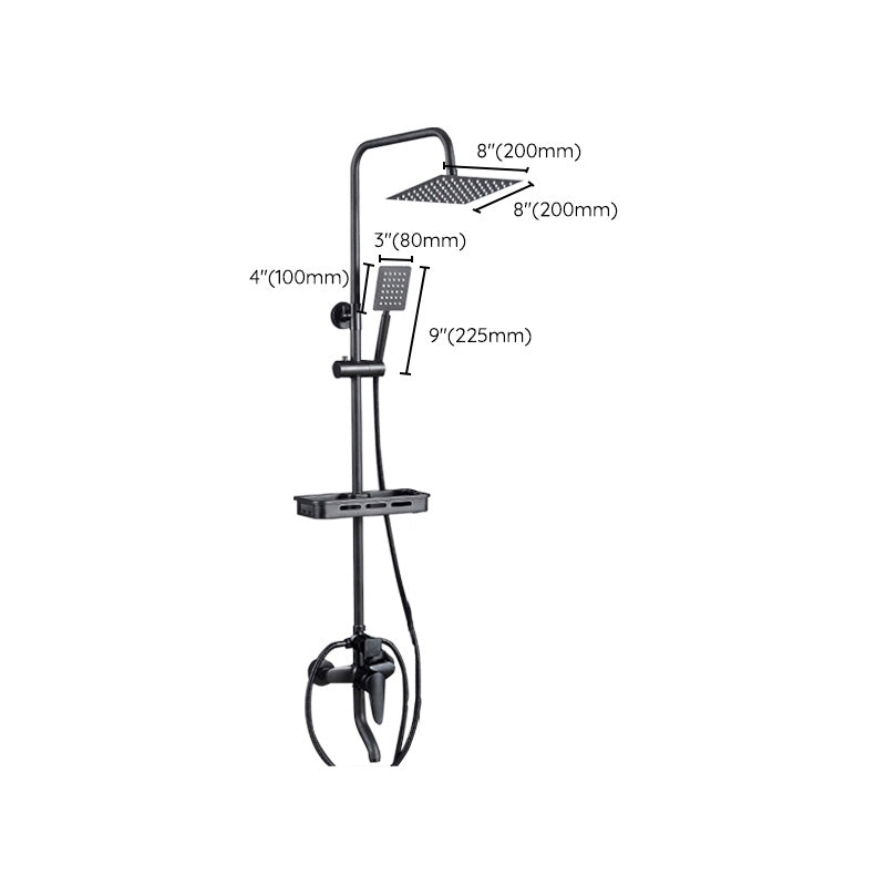 Adjustable Spray Sample Shower Combination Metal Shower Fitting Arm Shower Head with Slip Bar