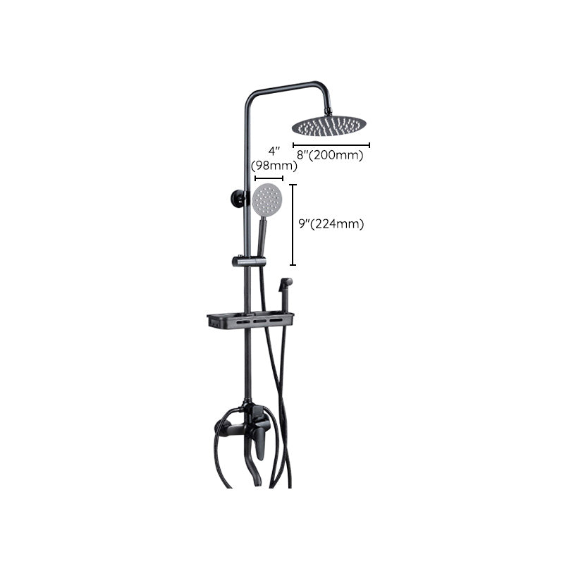 Adjustable Spray Sample Shower Combination Metal Shower Fitting Arm Shower Head with Slip Bar