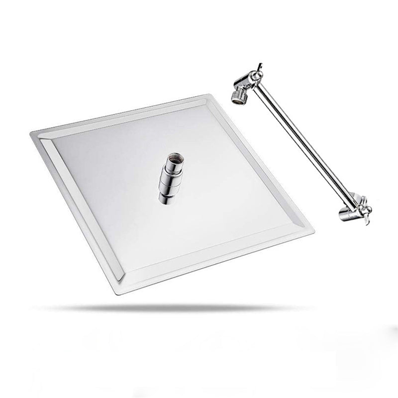 Stainless Steel Fixed Shower Head Rainfall Wall Mounted Shower Head with Extension Arm