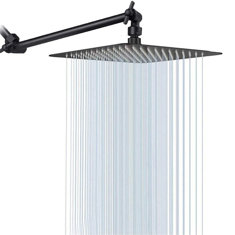 Stainless Steel Fixed Shower Head Rainfall Wall Mounted Shower Head with Extension Arm