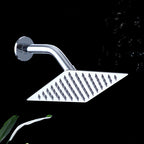 Square Stainless Steel Showerhead in Silver 6-Inch Fixed Showerhead