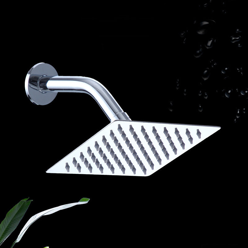 Square Stainless Steel Showerhead in Silver 6-Inch Fixed Showerhead