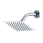 Square Stainless Steel Showerhead in Silver 6-Inch Fixed Showerhead