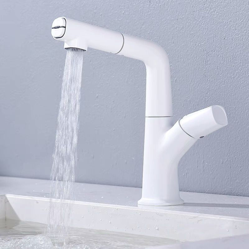 Modern Vessel Sink Faucet Brass Lever Handles Swivel Spout Sink Faucet