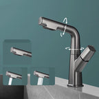 Modern Vessel Sink Faucet Brass Lever Handles Swivel Spout Sink Faucet