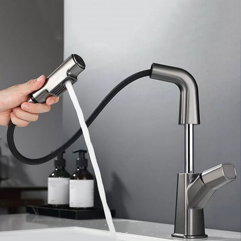 Modern Vessel Sink Faucet Brass Lever Handles Swivel Spout Sink Faucet