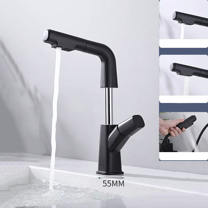 Modern Vessel Sink Faucet Brass Lever Handles Swivel Spout Sink Faucet