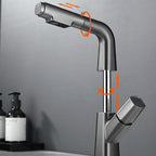 Modern Vessel Sink Faucet Brass Lever Handles Swivel Spout Sink Faucet