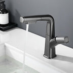 Modern Vessel Sink Faucet Brass Lever Handles Swivel Spout Sink Faucet