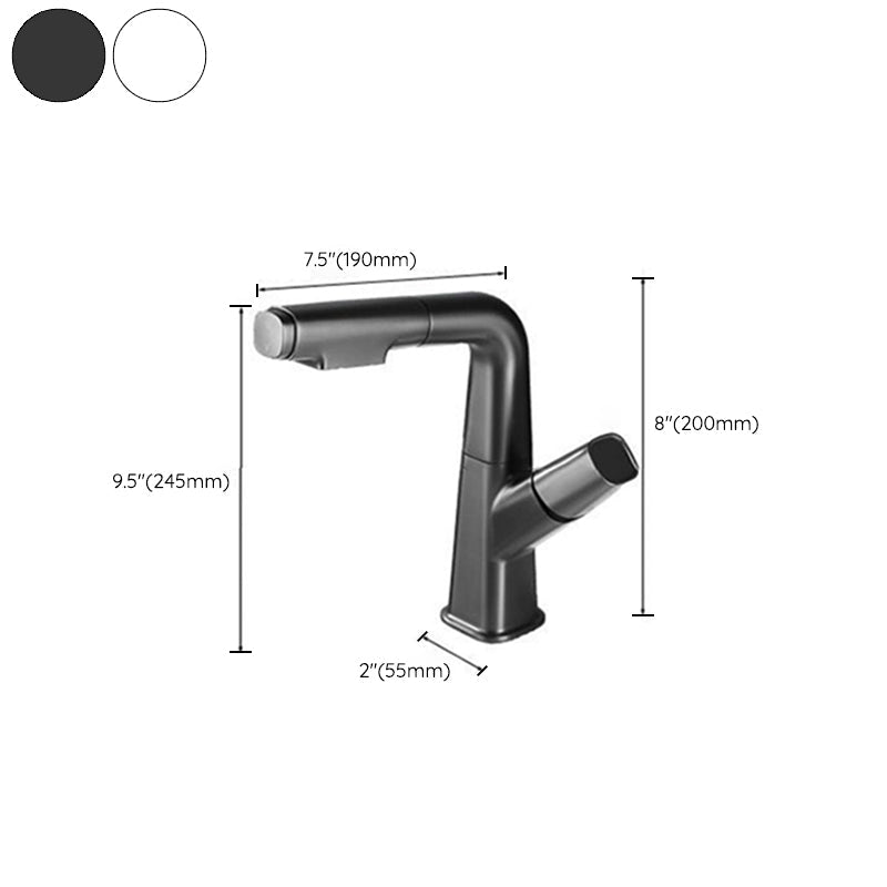 Modern Vessel Sink Faucet Brass Lever Handles Swivel Spout Sink Faucet