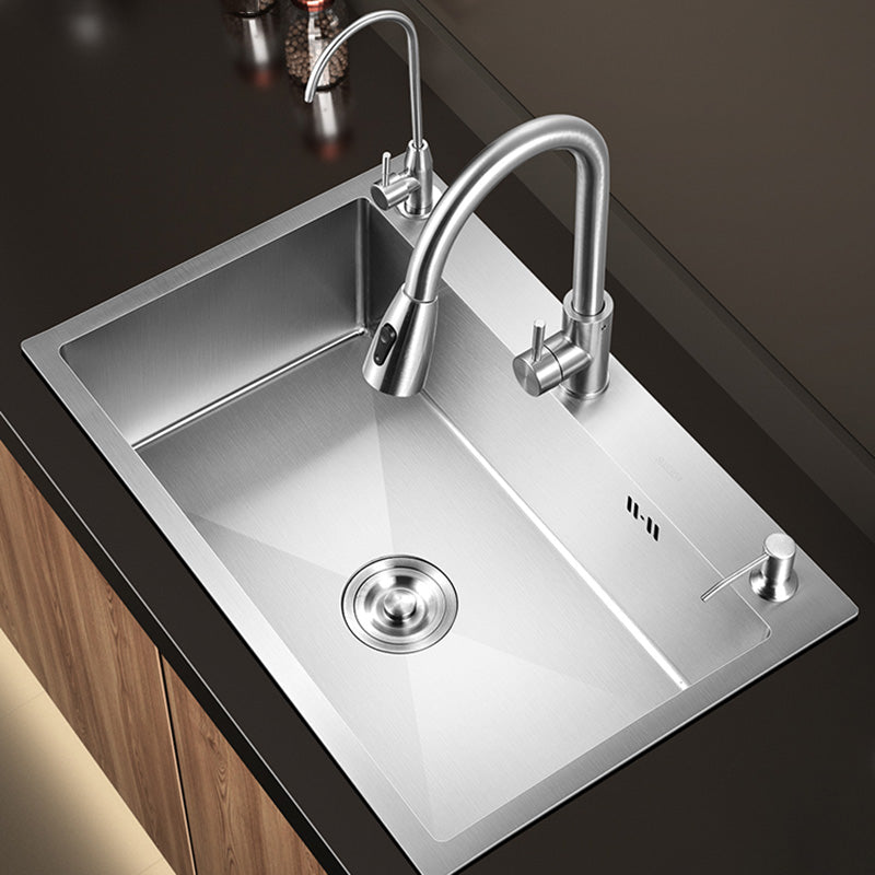 Contemporary Style Kitchen Sink Stainless Steel Color Fast Built-In Sink