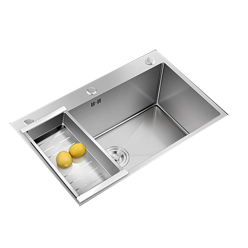 Contemporary Style Kitchen Sink Stainless Steel Color Fast Built-In Sink