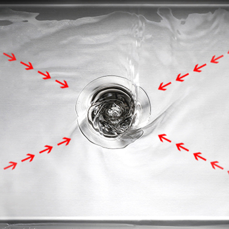 Contemporary Style Kitchen Sink Stainless Steel Color Fast Built-In Sink