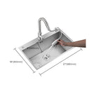 Contemporary Style Kitchen Sink Stainless Steel Color Fast Built-In Sink