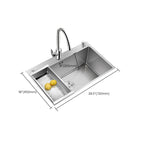 Contemporary Style Kitchen Sink Stainless Steel Color Fast Built-In Sink