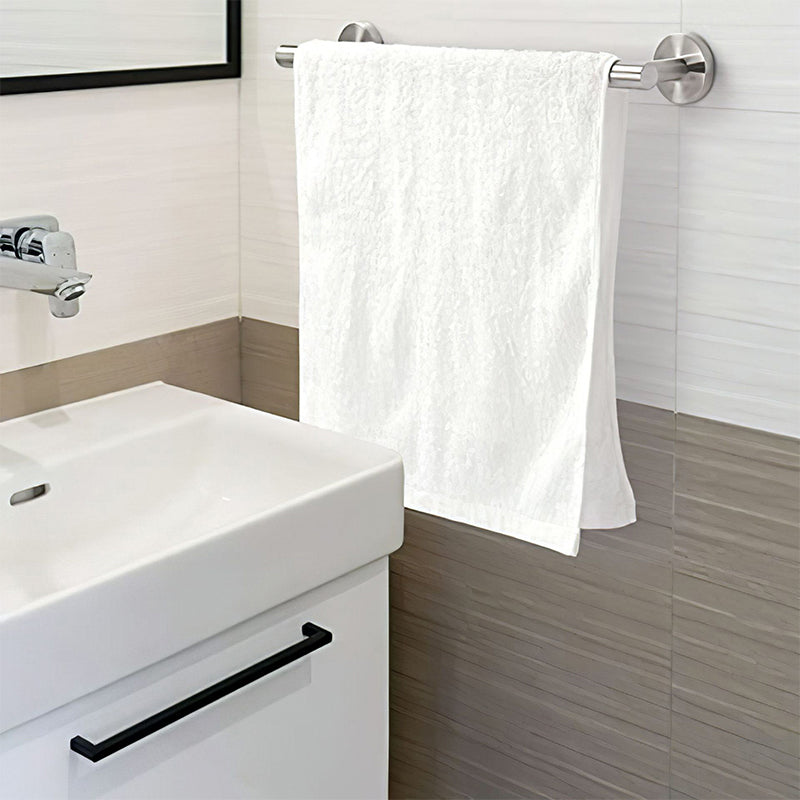 Metal Simple Bathroom Accessories as a Single Piece or in a Set in Silver