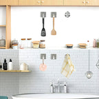 Metal Simple Bathroom Accessories as a Single Piece or in a Set in Silver