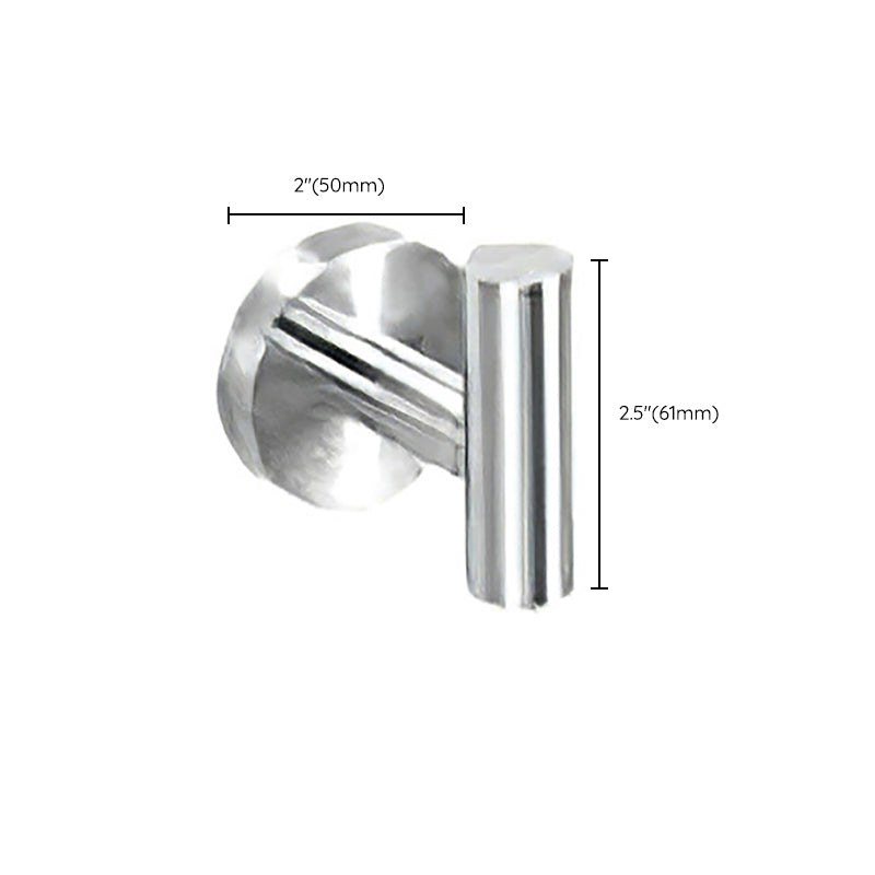 Metal Simple Bathroom Accessories as a Single Piece or in a Set in Silver