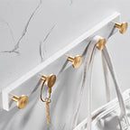 Metal and Marble Bathroom Accessory Single or in Set in Gold