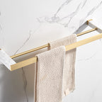 Metal and Marble Bathroom Accessory Single or in Set in Gold