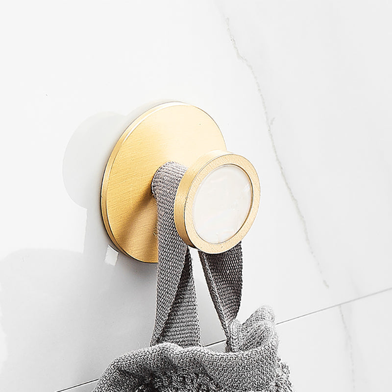 Metal and Marble Bathroom Accessory Single or in Set in Gold