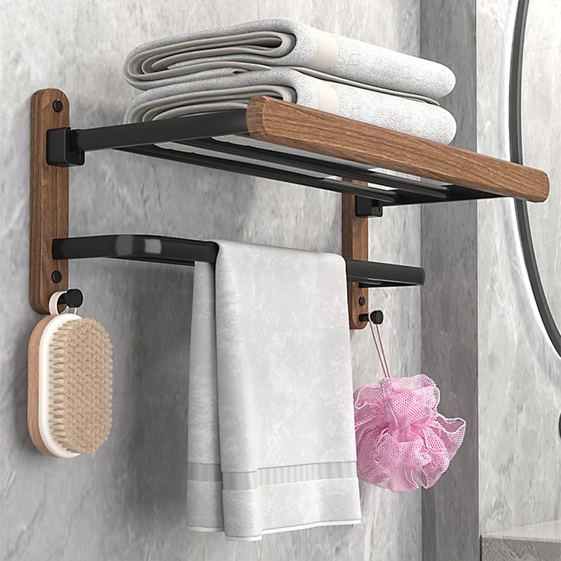 Metal and wood bathroom accessories as a single piece or as a set without drilling