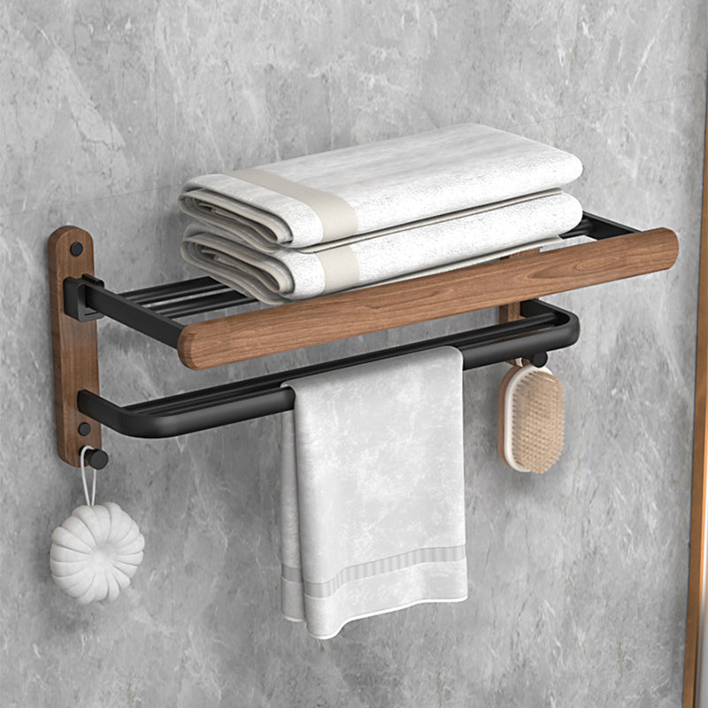 Metal and wood bathroom accessories as a single piece or as a set without drilling
