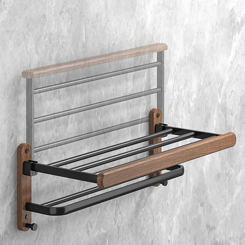 Metal and wood bathroom accessories as a single piece or as a set without drilling