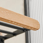 Metal and wood bathroom accessories as a single piece or in a set in black