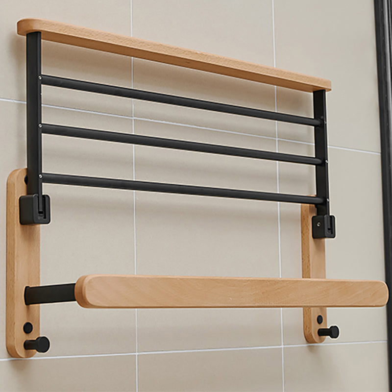 Metal and wood bathroom accessories as a single piece or in a set in black